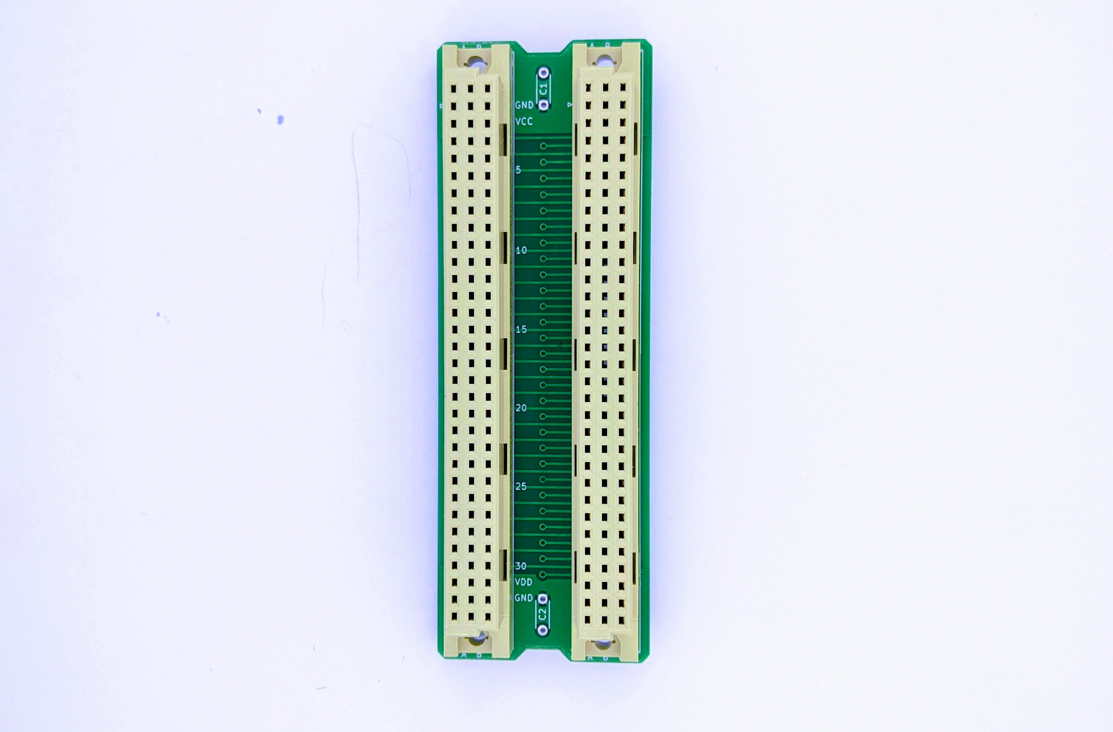 Microbus Mini backplane bridge PCB for Eurocards DIN41612 2 slot 3U 8HP