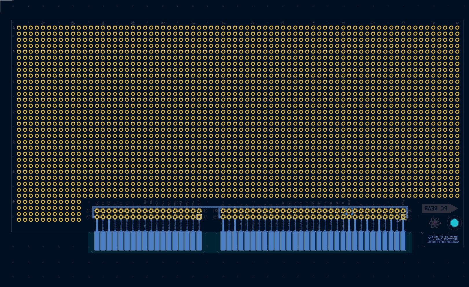 IBM PC AT 16-bit ISA Prototype PCB Card