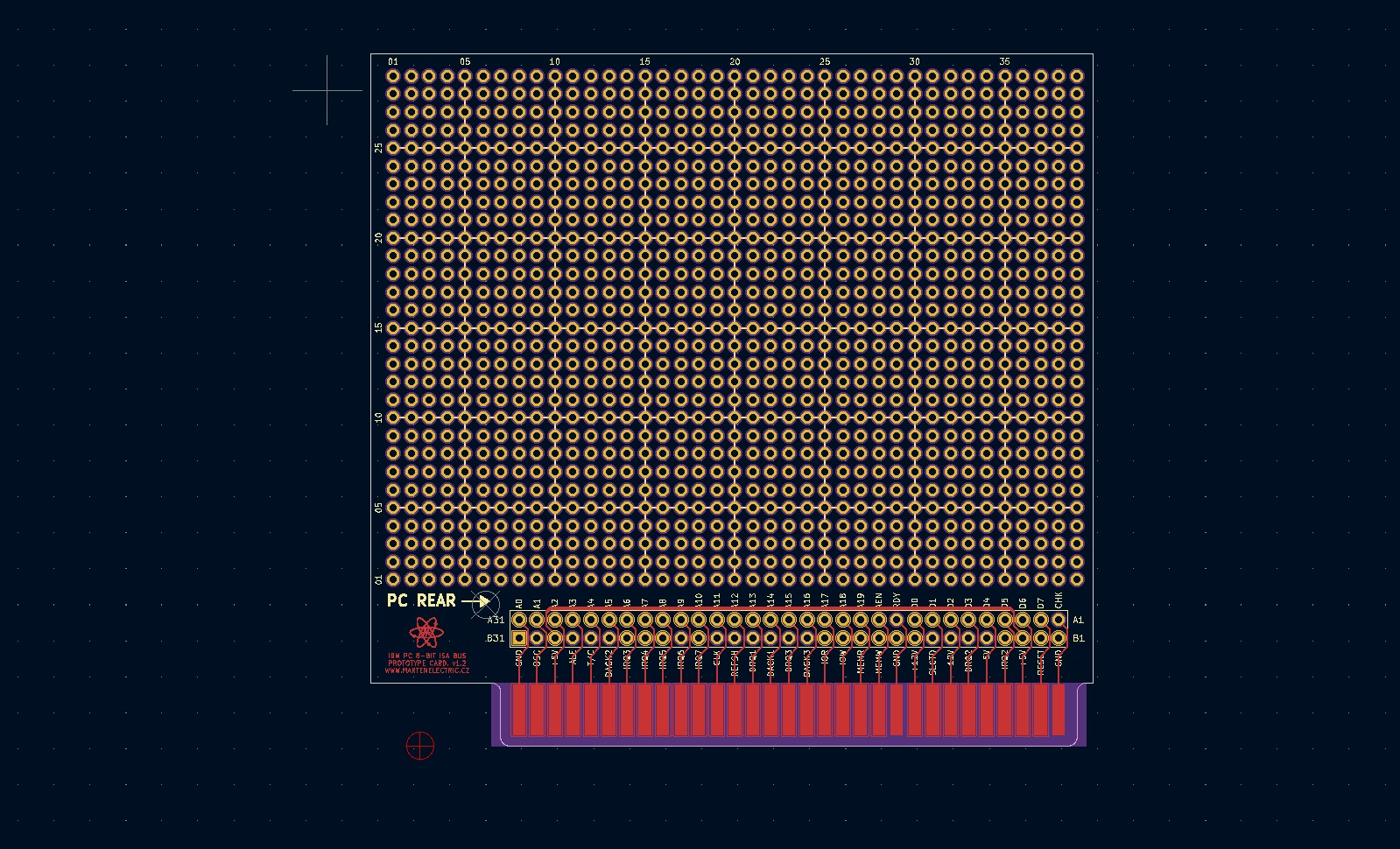 IBM PC XT8-bit ISA Prototype PCB Card mini