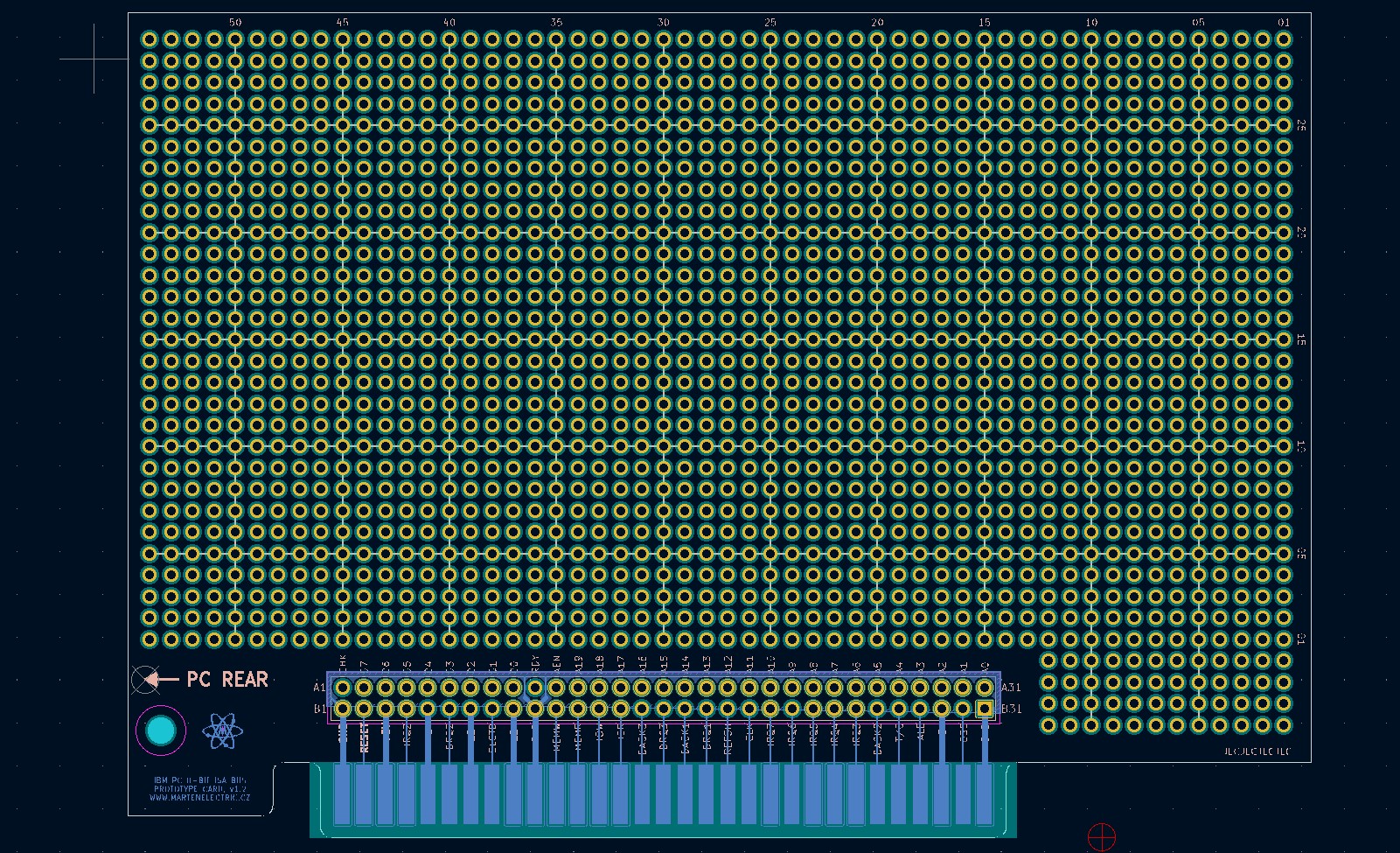 IBM PC XT8-bit ISA Prototype PCB Card XL